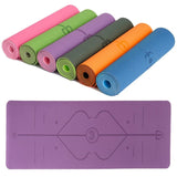 Non Slip Yoga Mat with Position Lines - Ebz Beauty and Phyzique