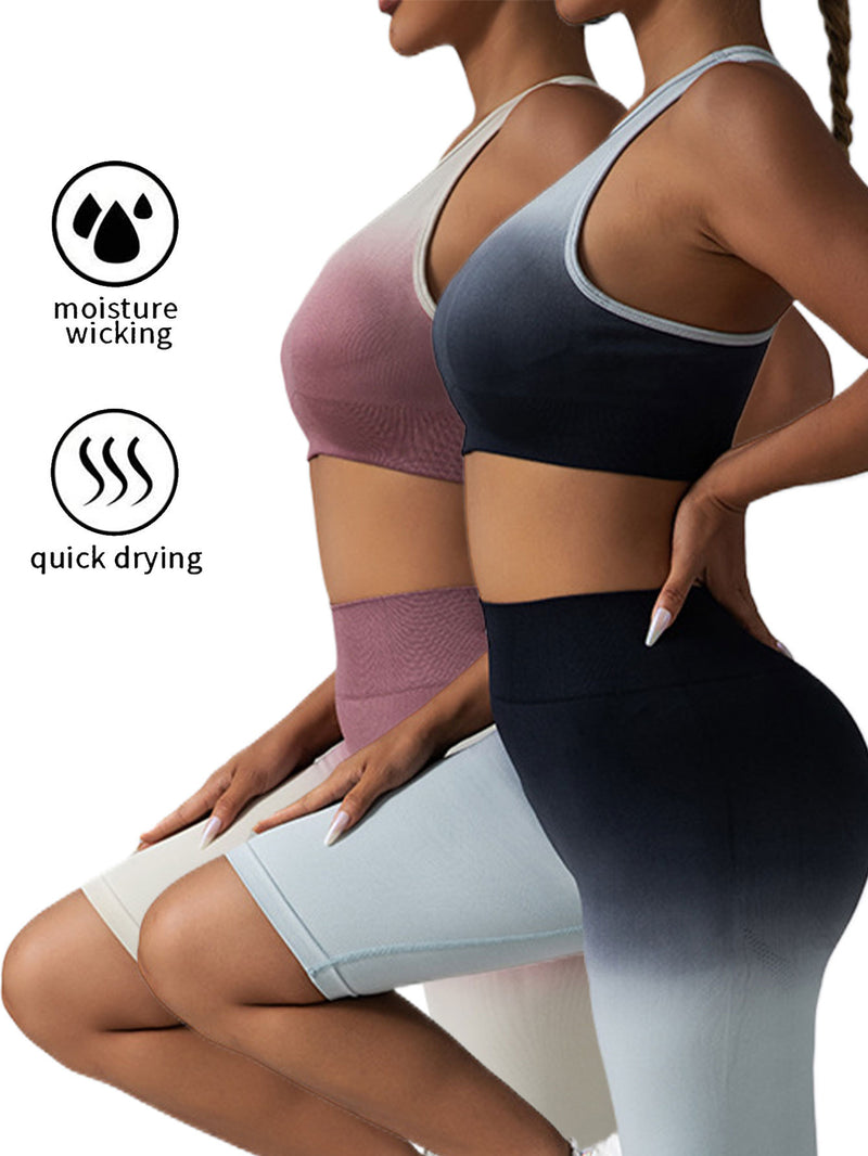 2 Pack Y Back Sports Bras For Women Spaghetti Thin Strap Workout Bras Wirefree Padded Racerback Yoga Bras - Ebz Beauty and Phyzique