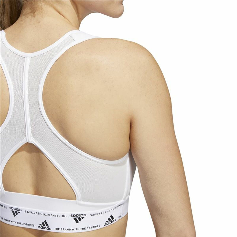 Sports Bra Adidas PowerReact Training White - Ebz Beauty and Phyzique