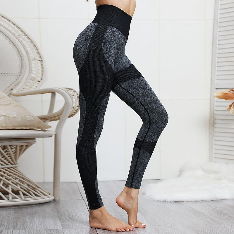 High Waist Athletic Seamless Yoga Leggings And Stretch Sports Bra - Ebz Beauty and Phyzique