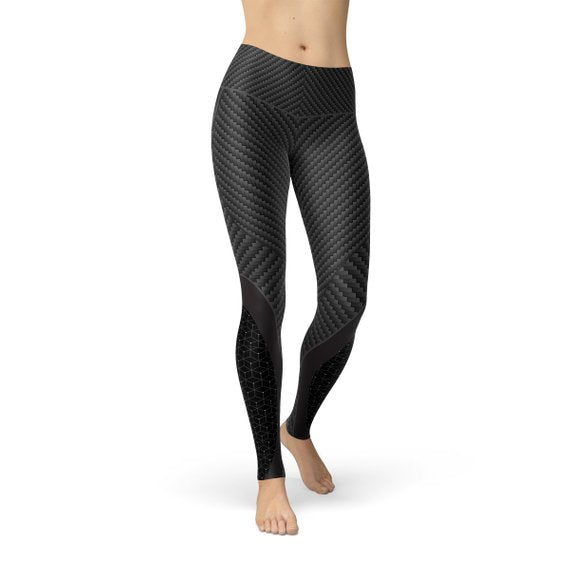 Womens Carbon Fiber Sports Leggings - Ebz Beauty and Phyzique